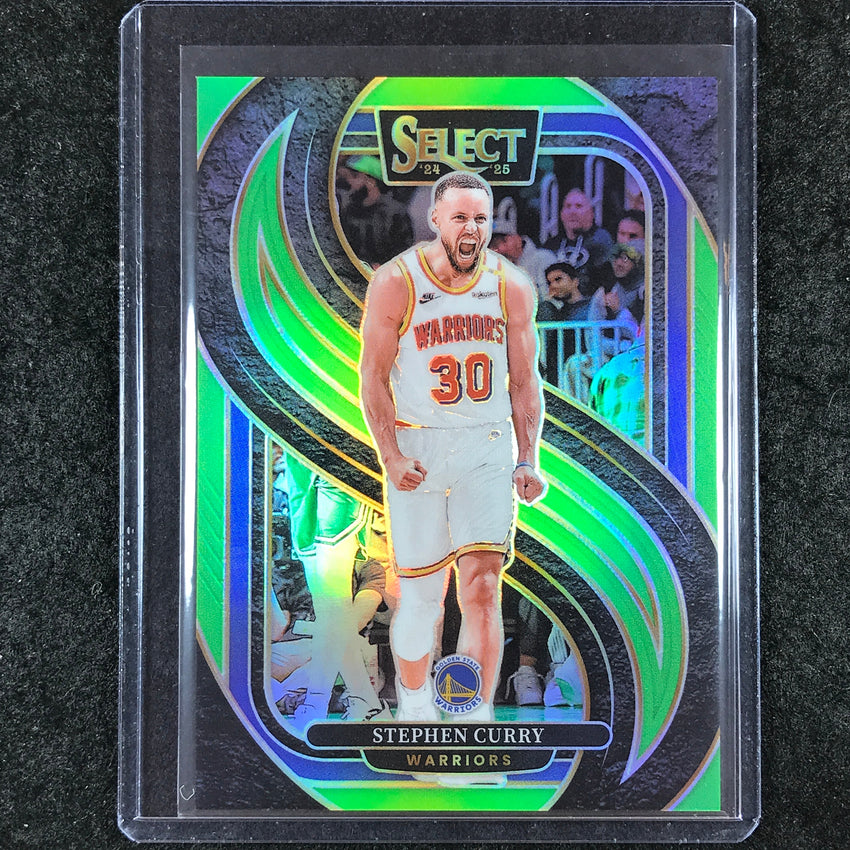 2024-25 Select STEPHEN CURRY Premier Level Neon Green 40/75 #143