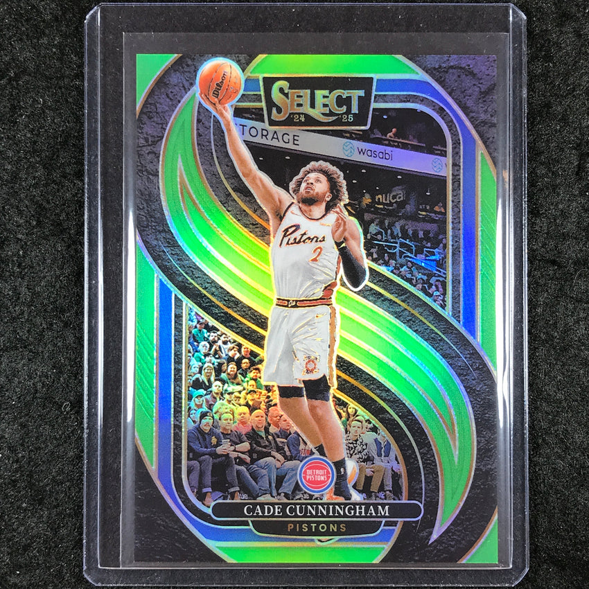 2024-25 Select CADE CUNNINGHAM Premier Level Neon Green 14/75 #164