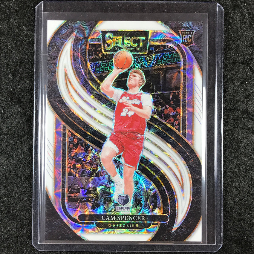 2024-25 Select CAM SPENCER Premier Level Rookie White Scope 12/35 #189