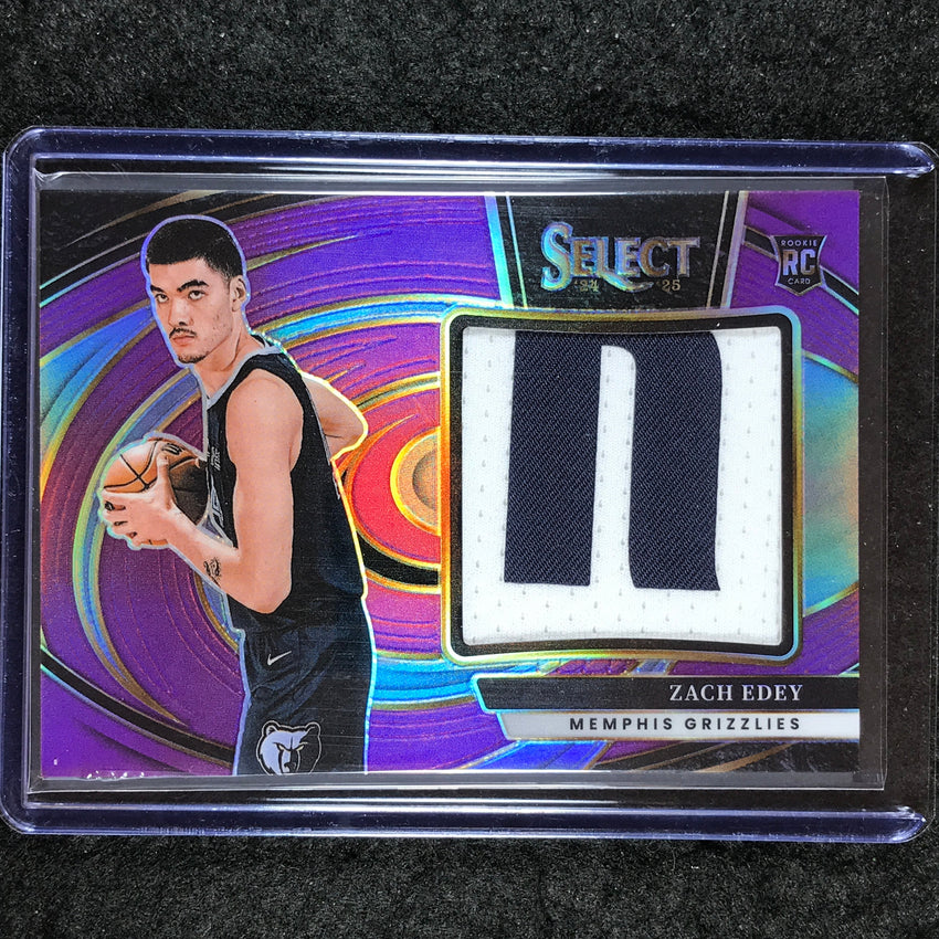 2024-25 Select ZACH EDEY Jumbo Rookie Swatches Patch Relic Purple 51/99