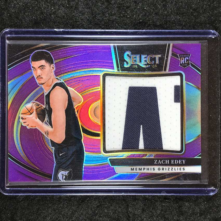 2024-25 Select ZACH EDEY Jumbo Rookie Swatches Patch Relic Purple 81/99