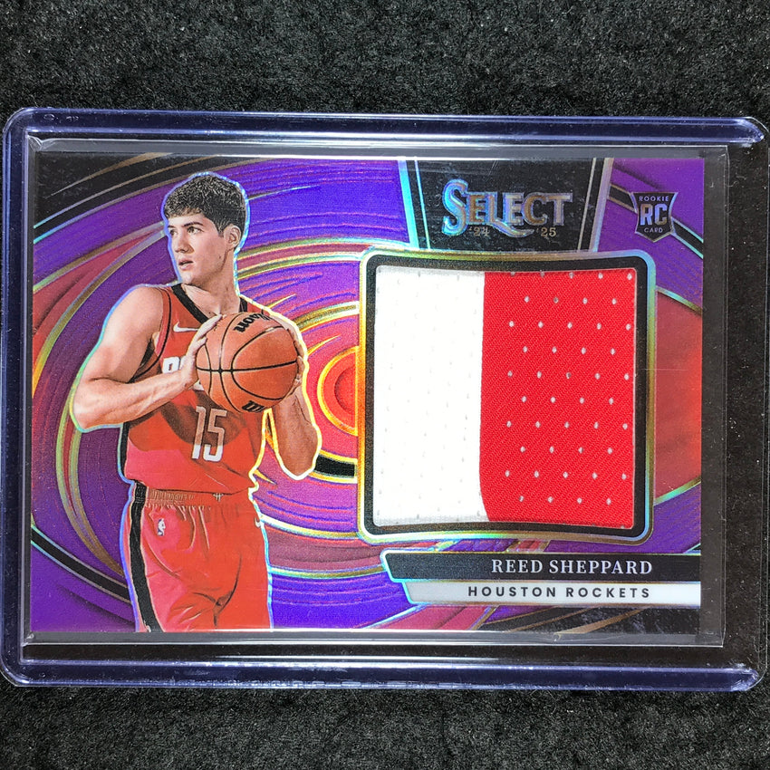 2024-25 Select REED SHEPPARD Jumbo Rookie Swatches Patch Relic Purple 64/99