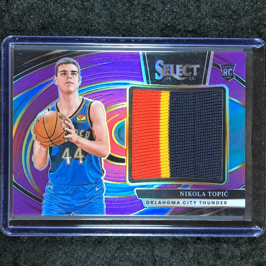 2024-25 Select NIKOLA TOPIC Jumbo Rookie Swatches Patch Relic Purple 3/99
