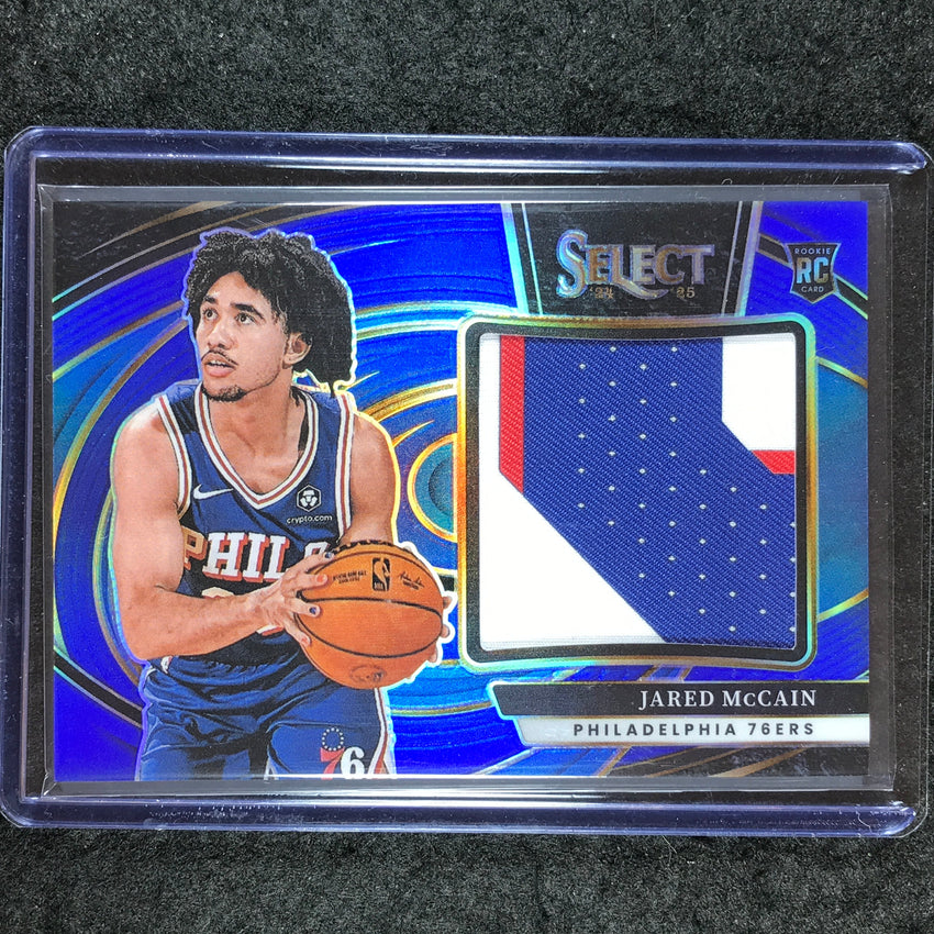 2024-25 Select JARED MCCAIN Jumbo Rookie Swatches Patch Relic Blue 15/75