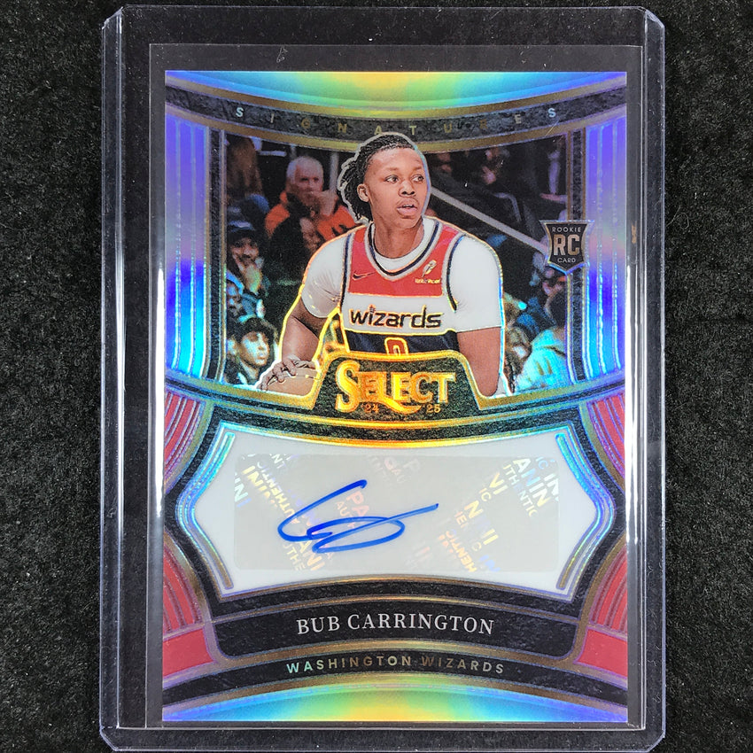 2024-25 Select BUB CARRINGTON Rookie Signatures Auto Silver 168/249