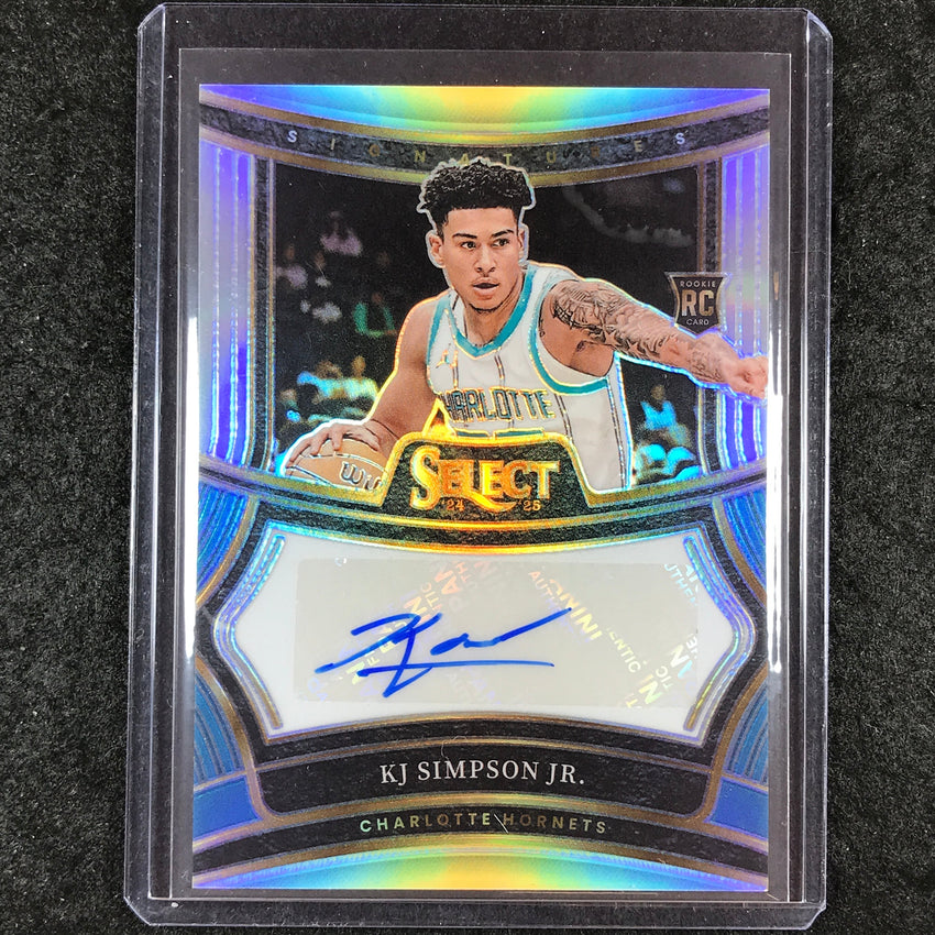 2024-25 Select KJ SIMPSON JR. Rookie Signatures Auto Silver 186/249