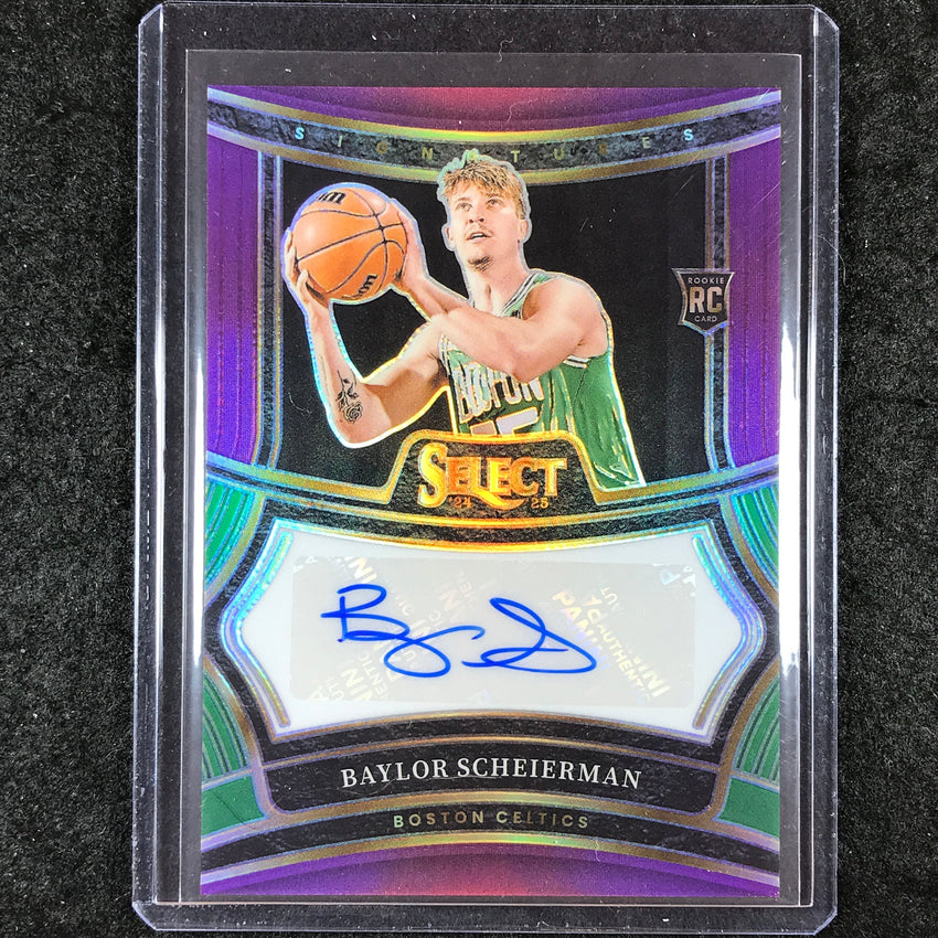 2024-25 Select BAYLOR SCHEIERMAN Rookie Signatures Auto Purple 46/75