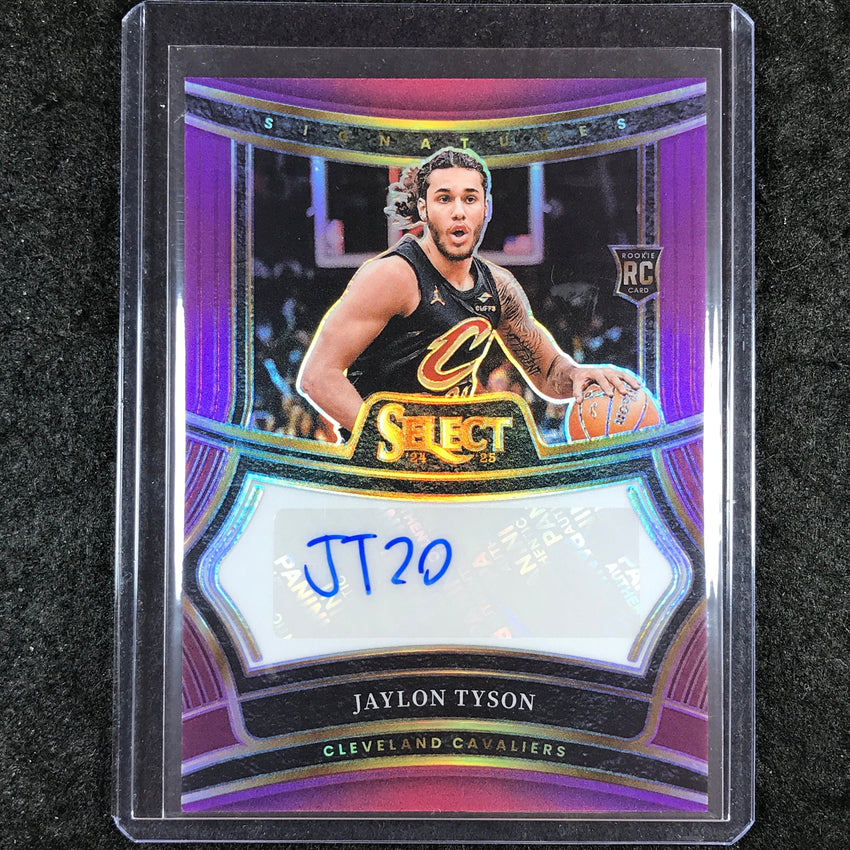 2024-25 Select JAYLON TYSON Rookie Signatures Auto Purple 3/75