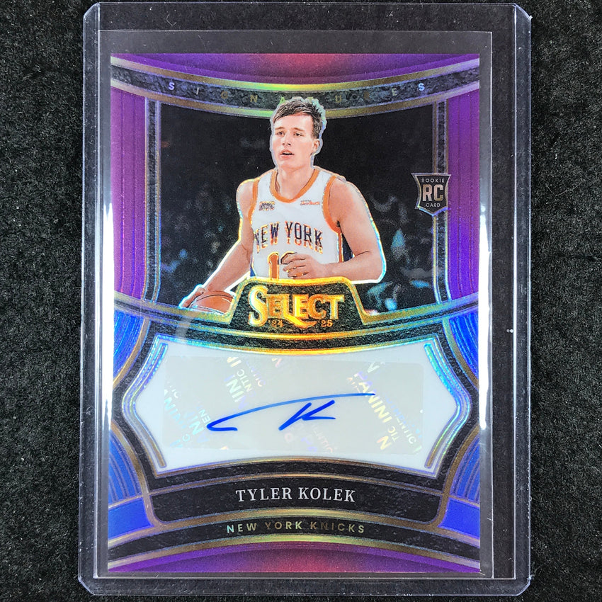 2024-25 Select TYLER KOLEK Rookie Signatures Auto Purple 60/75