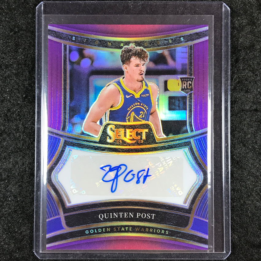 2024-25 Select QUINTEN POST Rookie Signatures Auto Purple 58/75
