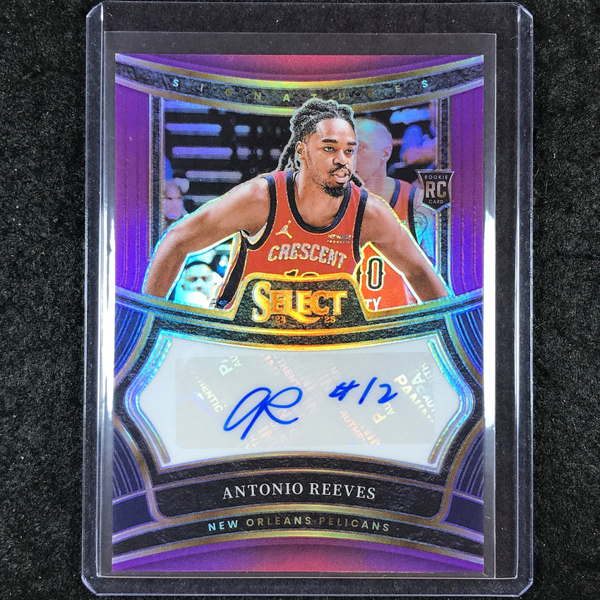 2024-25 Select ANTONIO REEVES Rookie Signatures Auto Purple 44/75