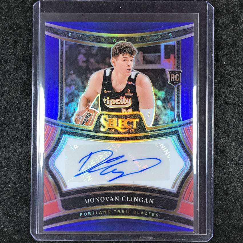 2024-25 Select DONOVAN CLINGAN Rookie Signatures Auto Blue 46/49