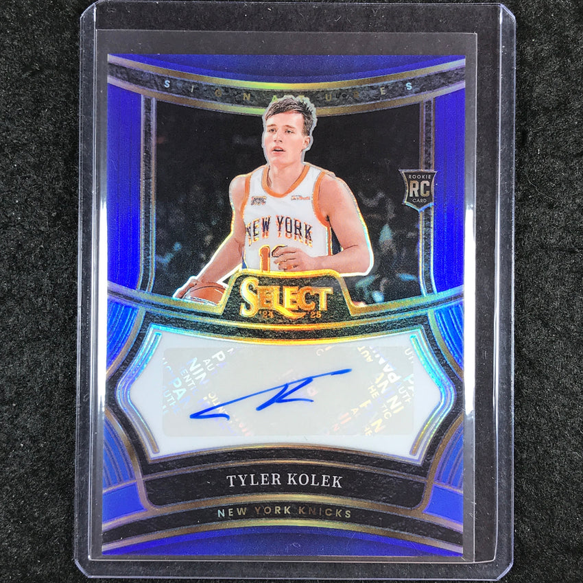 2024-25 Select TYLER KOLEK Rookie Signatures Auto Blue 28/49