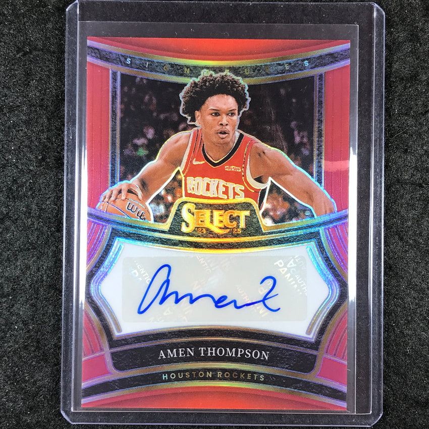 2024-25 Select AMEN THOMPSON Signatures Auto Red 14/99