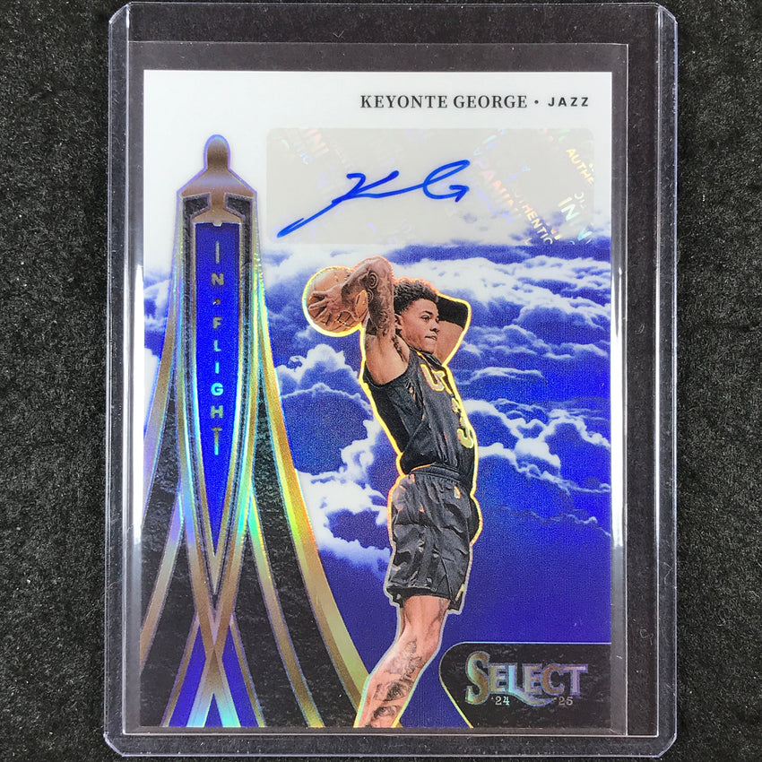 2024-25 Select KEYONTE GEORGE In Flight Signatures Auto Blue 33/49