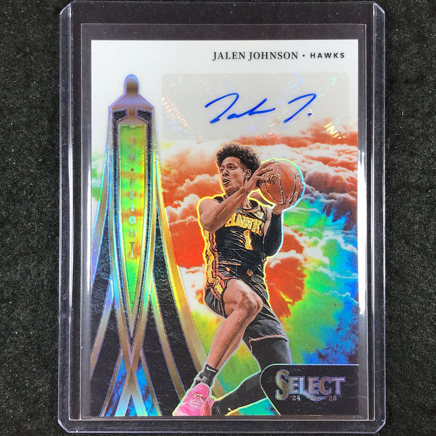 2024-25 Select JALEN JOHNSON In Flight Signatures Auto Tie-Dye 8/25