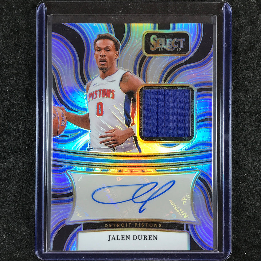 2024-25 Select JALEN DUREN Autographed Memorabilia Jersey Silver 156/199