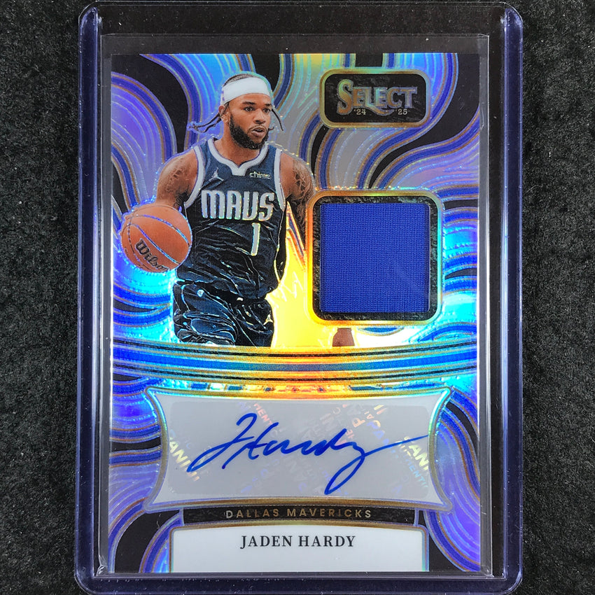 2024-25 Select JADEN HARDY Autographed Memorabilia Jersey Silver 183/199