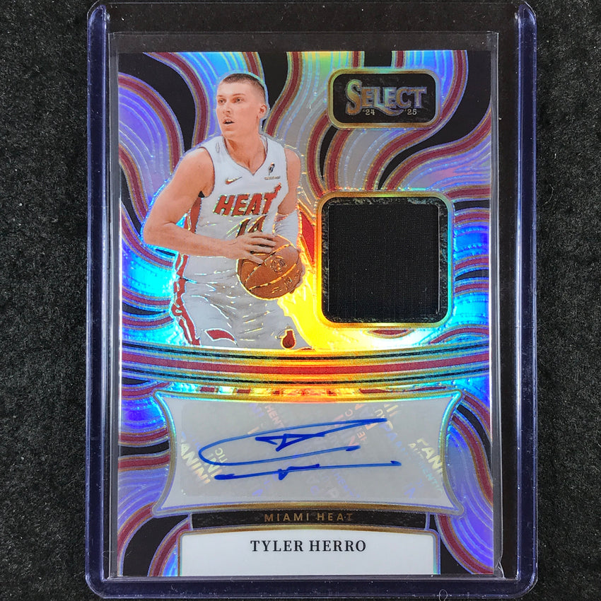 2024-25 Select TYLER HERRO Autographed Memorabilia Jersey Silver 47/149