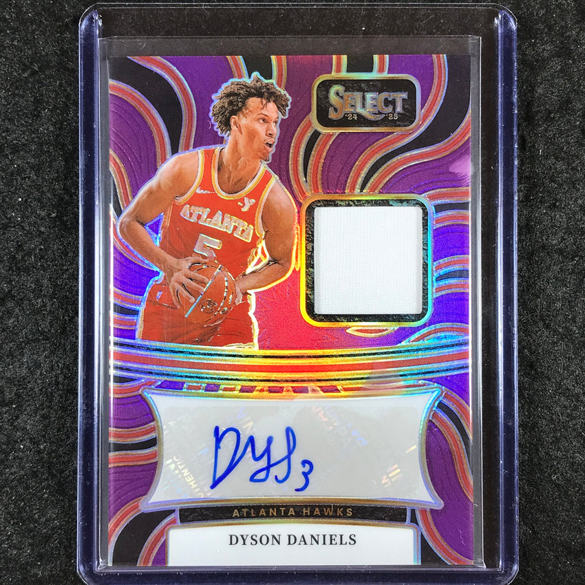2024-25 Select DYSON DANIELS Autographed Memorabilia Jersey Purple 38/99