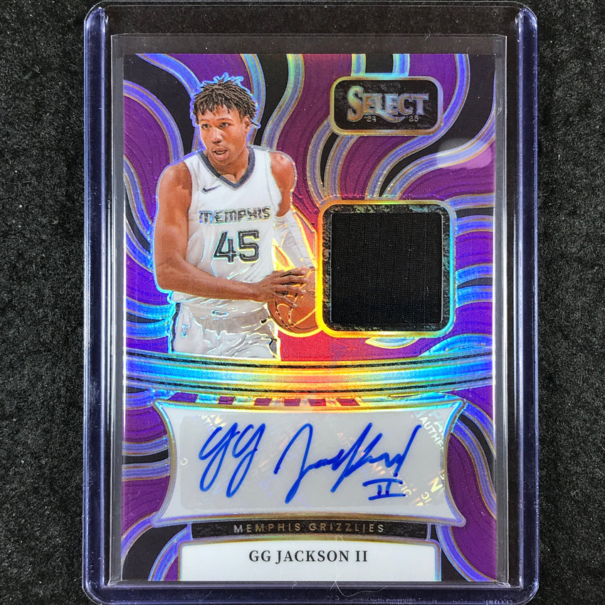 2024-25 Select GG JACKSON II Autographed Memorabilia Jersey Purple 39/99