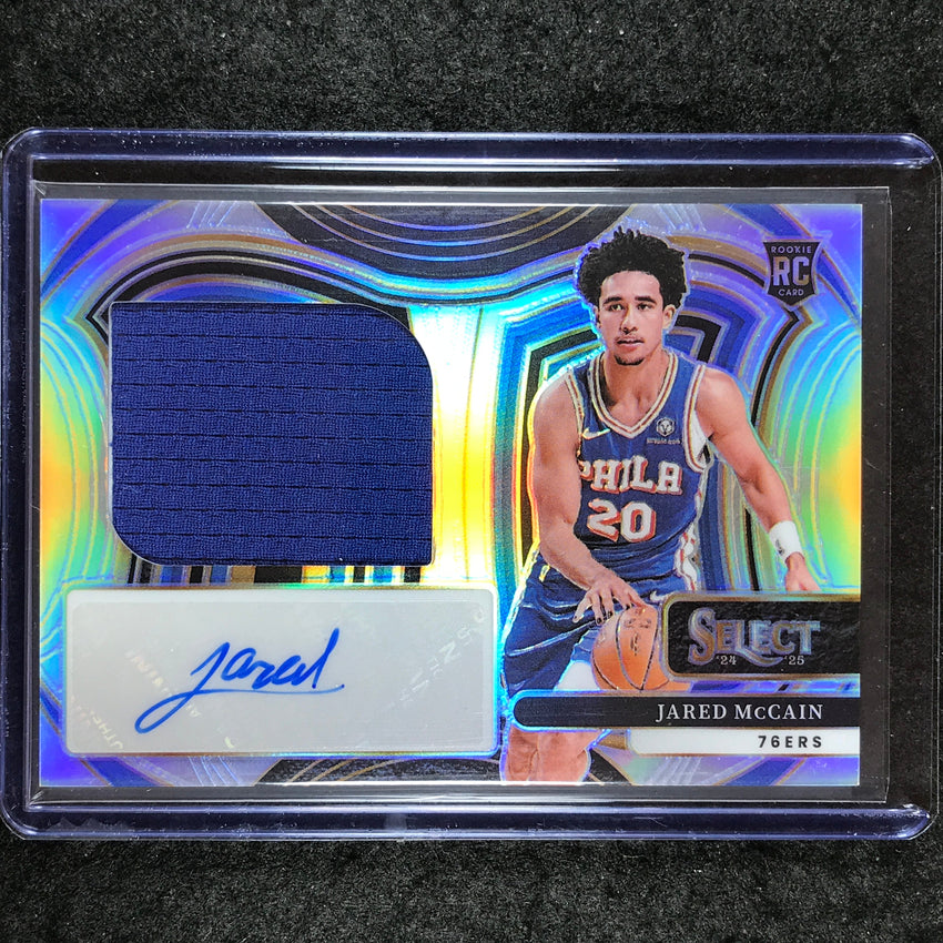 2024-25 Select JARED MCCAIN Jumbo Rookie Swatches Jersey Auto Silver 2/99