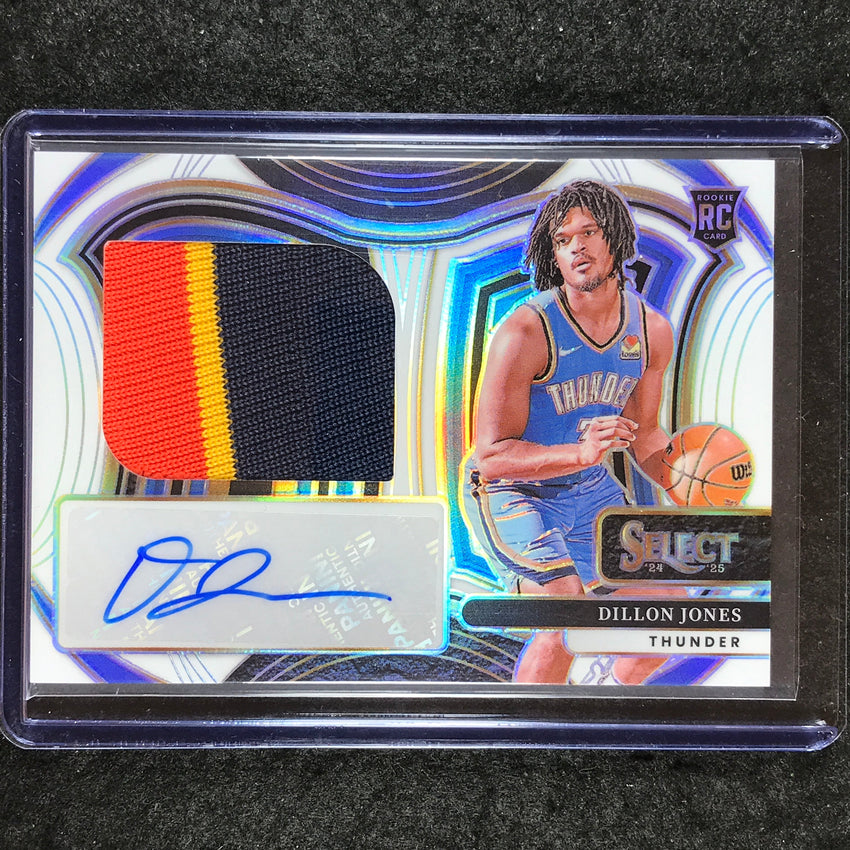2024-25 Select DILLON JONES Jumbo Rookie Swatches Patch Auto White 44/49