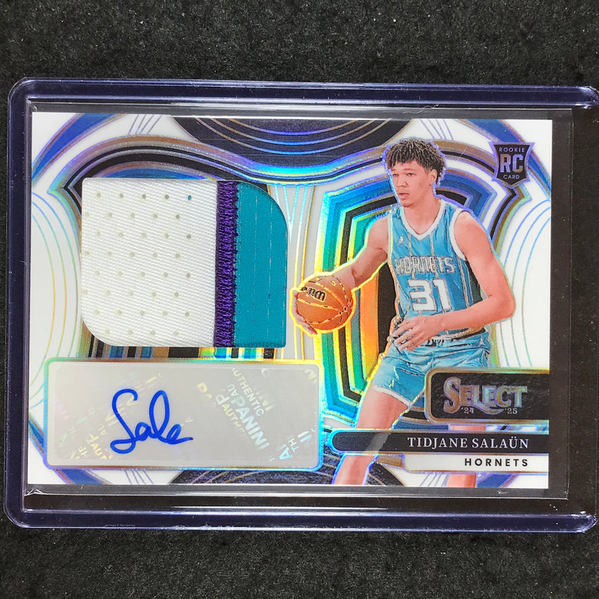 2024-25 Select TIDJANE SALAUN Jumbo Rookie Swatches Patch Auto White 31/49