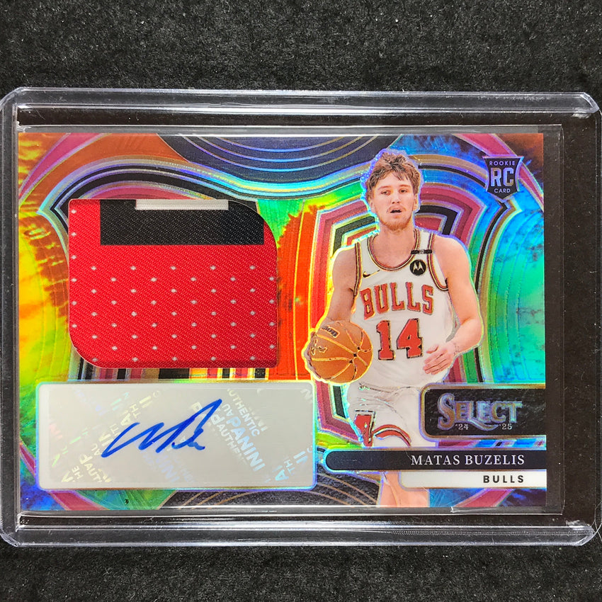 2024-25 Select MATAS BUZELIS Jumbo Rookie Swatches Patch Auto Tie-Dye 23/25