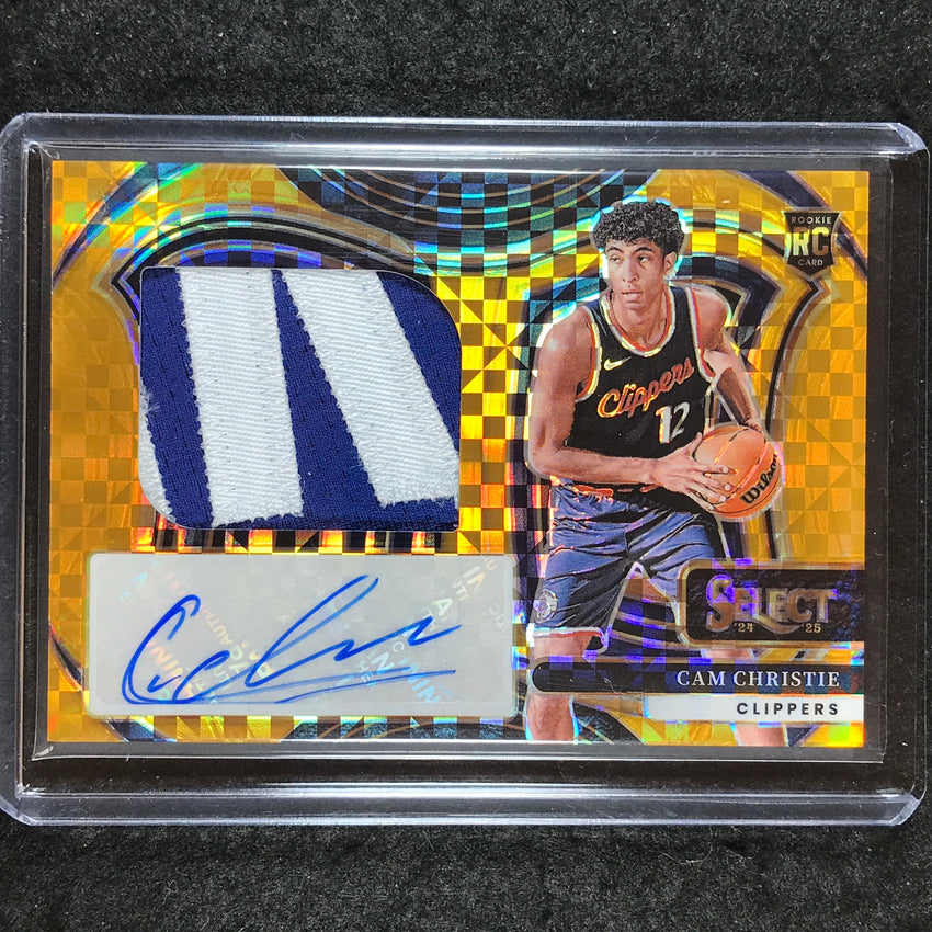 2024-25 Select CAM CHRISTIE Jumbo Rookie Signature Swatches Patch Auto Gold 8/10