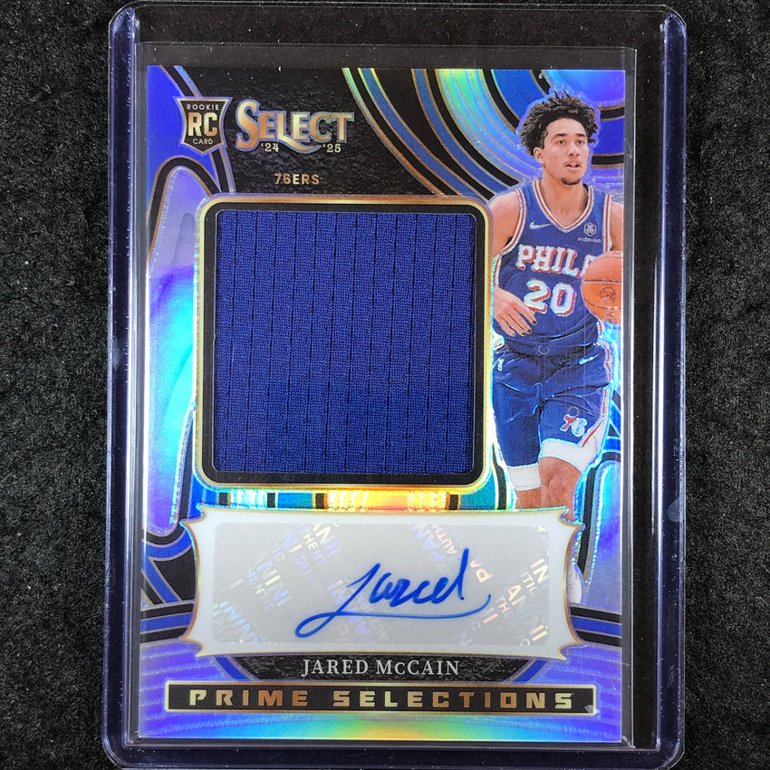 2024-25 Select JARED MCCAIN Prime Selections Rookie Jersey Auto Silver 28/99