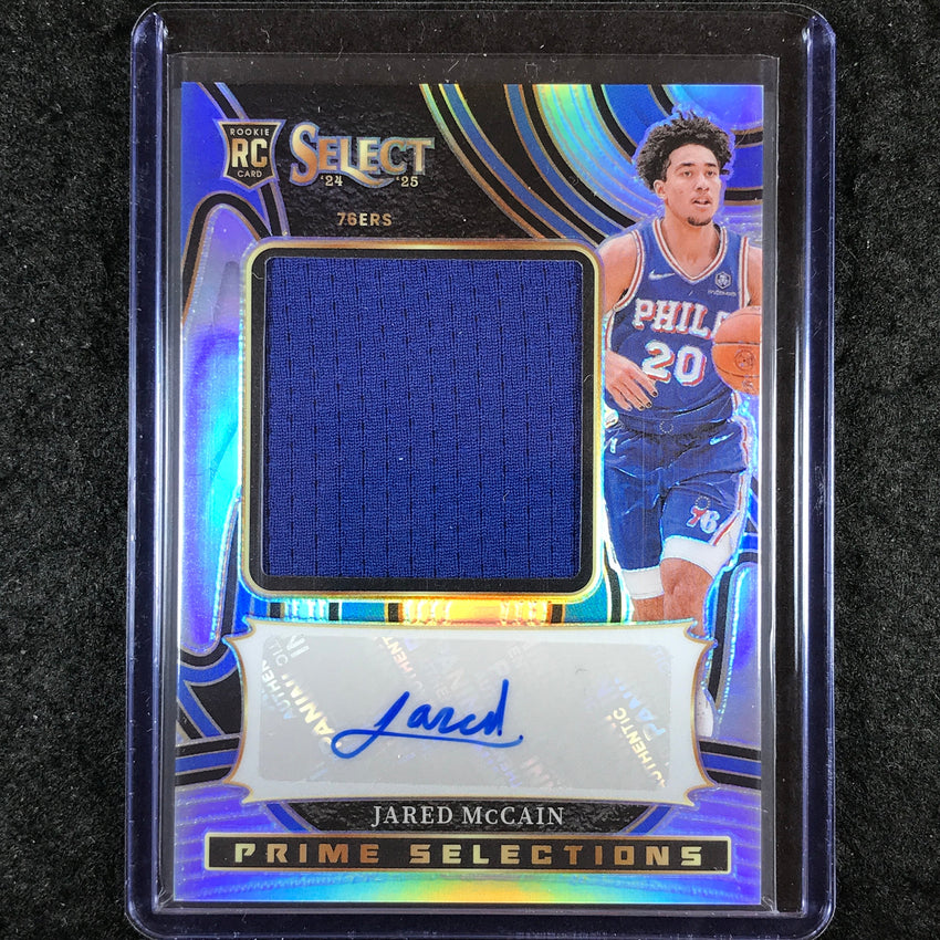 2024-25 Select JARED MCCAIN Prime Selections Rookie Jersey Auto Silver 74/99
