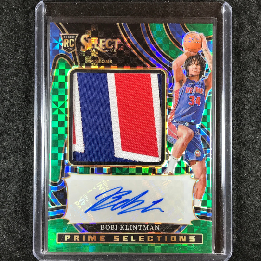 2024-25 Select BOBI KLINTMAN Prime Selections Rookie Patch Auto Green 5/5