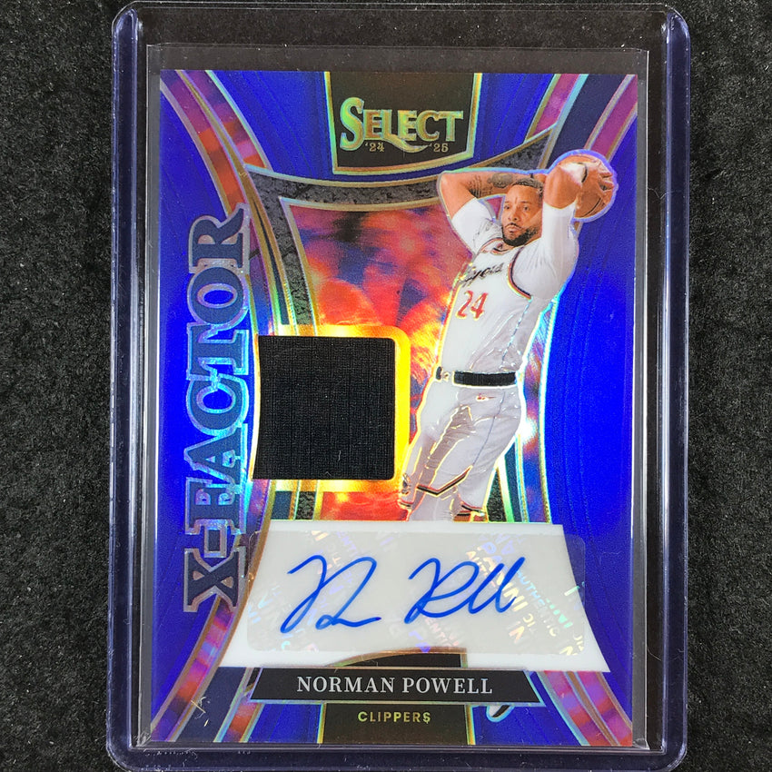2024-25 Select NORMAN POWELL X-Factor Memorabilia Jersey Auto Blue 49/49