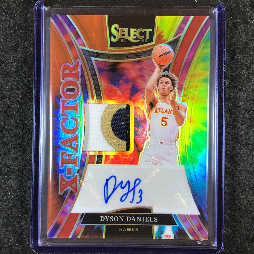 2024-25 Select DYSON DANIELS X-Factor Memorabilia Patch Auto Tie-Dye 17/25