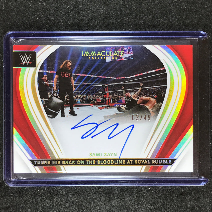 2023 Immaculate WWE SAMI ZAYN Immaculate Moments Auto 3/49