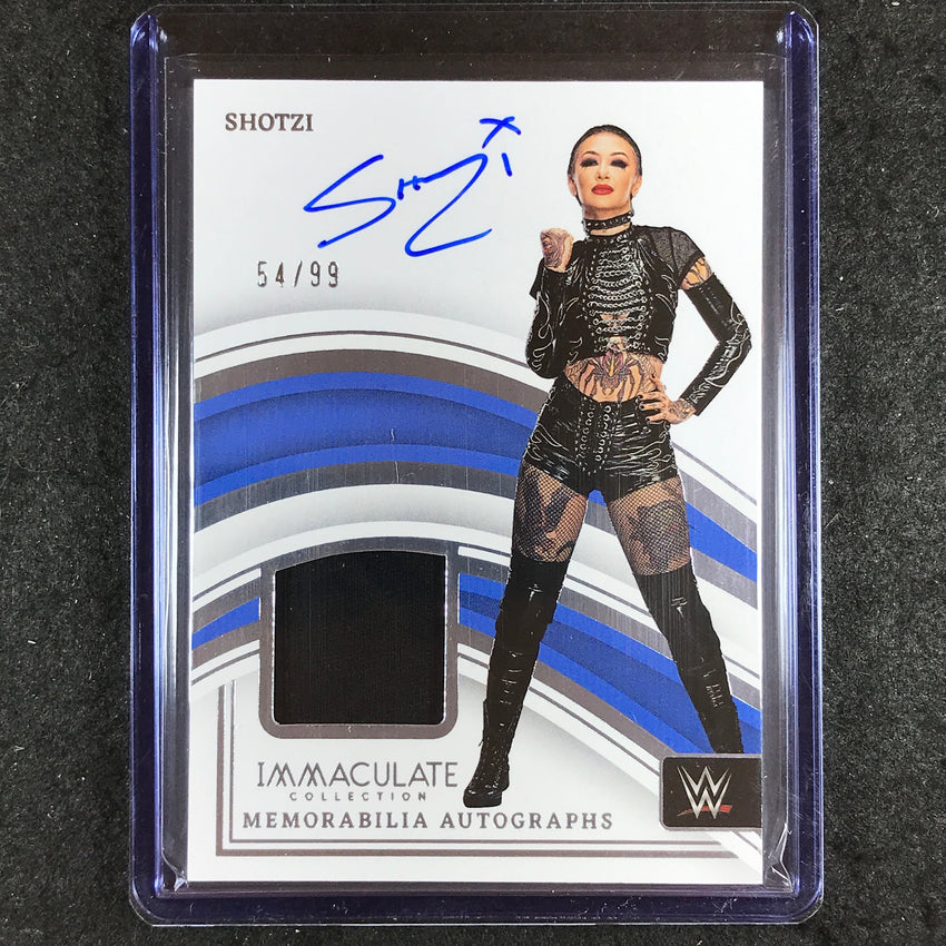 2023 Immaculate WWE SHOTZI Memorabilia Auto Base 54/99