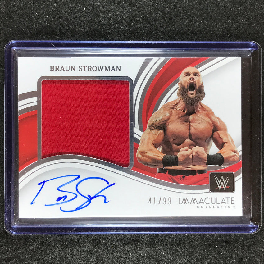 2023 Immaculate WWE BRAUN STROWMAN Premium Memorabilia Auto Base 41/99