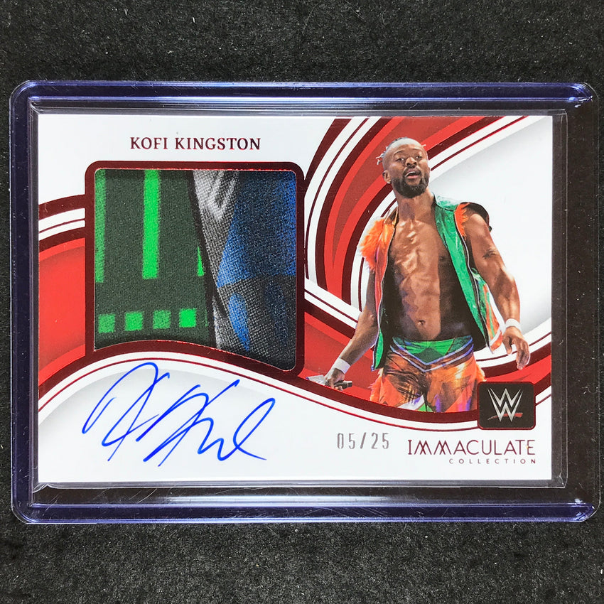 2023 Immaculate WWE KOFI KINGSTON Premium Memorabilia Auto Red 5/25