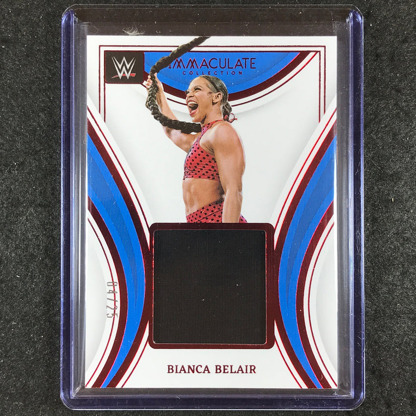 2023 Immaculate WWE BIANCA BELAIR Remarkable Memorabilia Relic Red 4/25