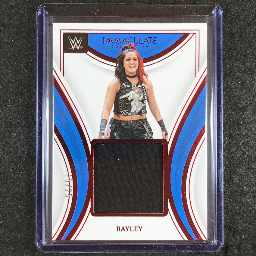2023 Immaculate WWE BAYLEY Remarkable Memorabilia Relic Red 15/25