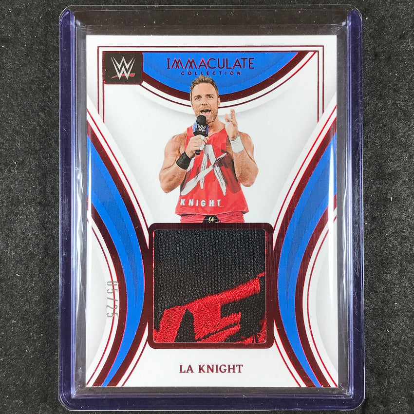 2023 Immaculate WWE LA KNIGHT Remarkable Memorabilia Relic Red 5/25