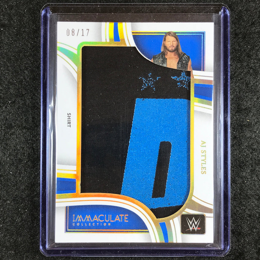 2023 Immaculate WWE AJ STYLES Jumbo Memorabilia Shirt Relic 8/17