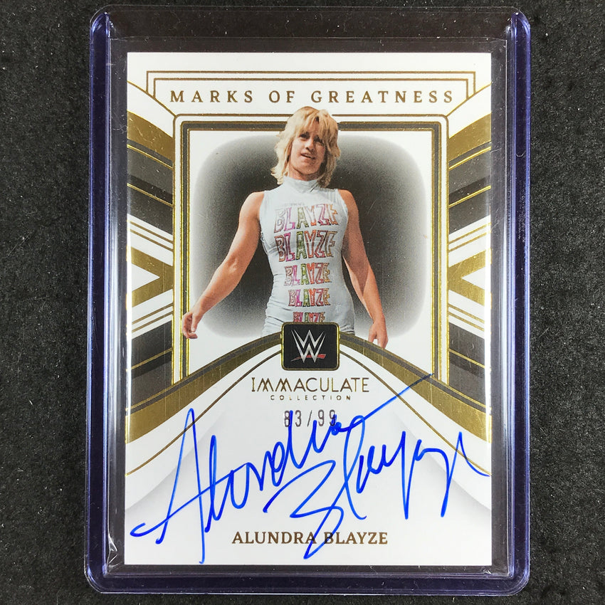 2023 Immaculate WWE ALUNDRA BLAYZE Marks of Greatness Auto Base 83/99