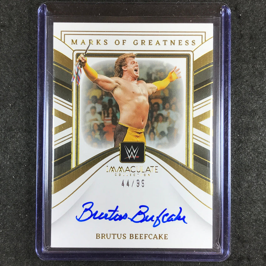 2023 Immaculate WWE BRUTUS BEEFCAKE Marks of Greatness Auto Base 44/99