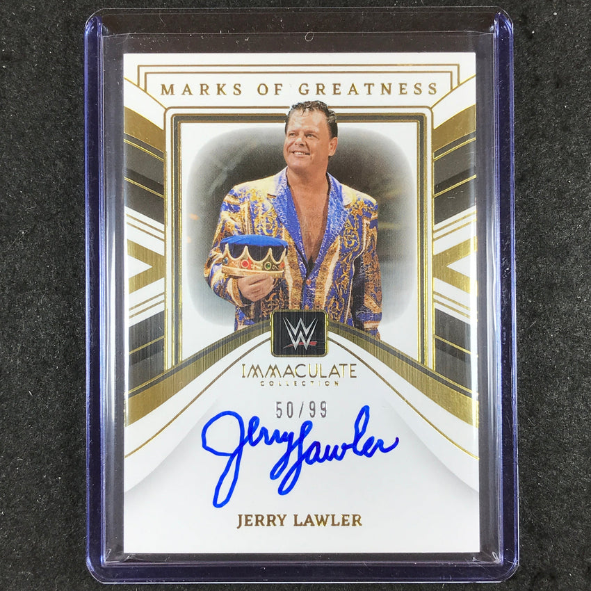 2023 Immaculate WWE JERRY LAWLER Marks of Greatness Auto Base 50/99