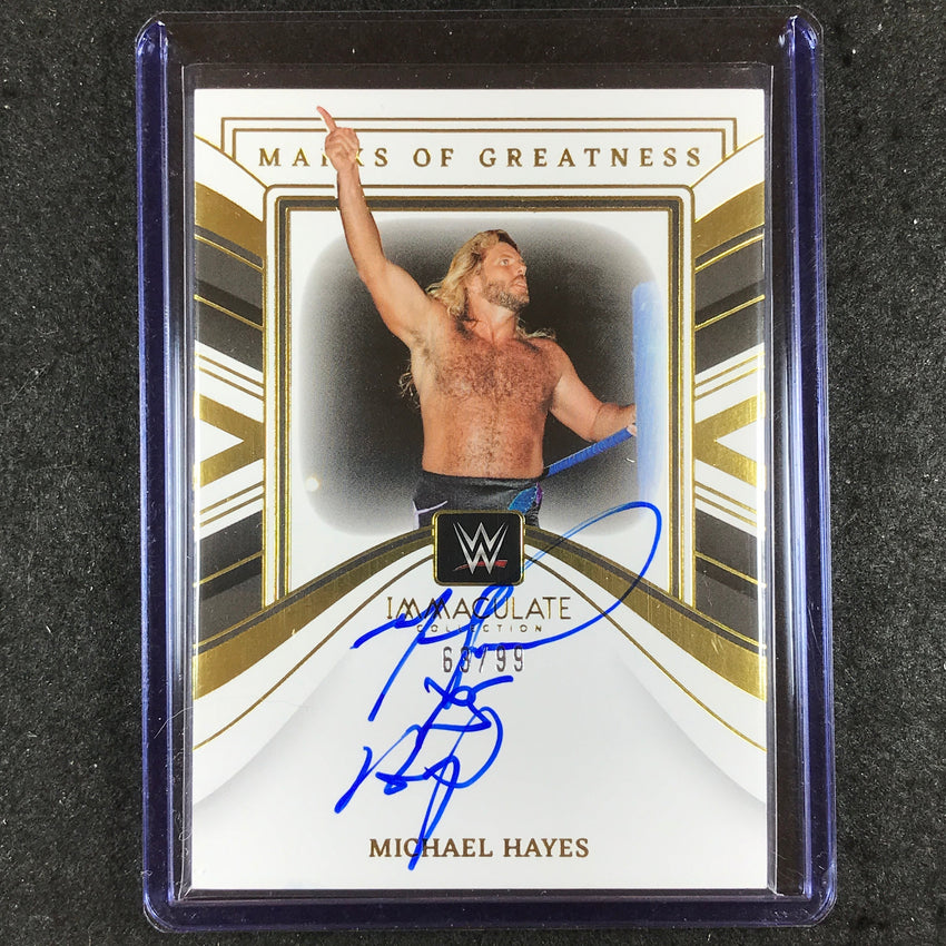 2023 Immaculate WWE MICHAEL HAYES Marks of Greatness Auto Base 63/99
