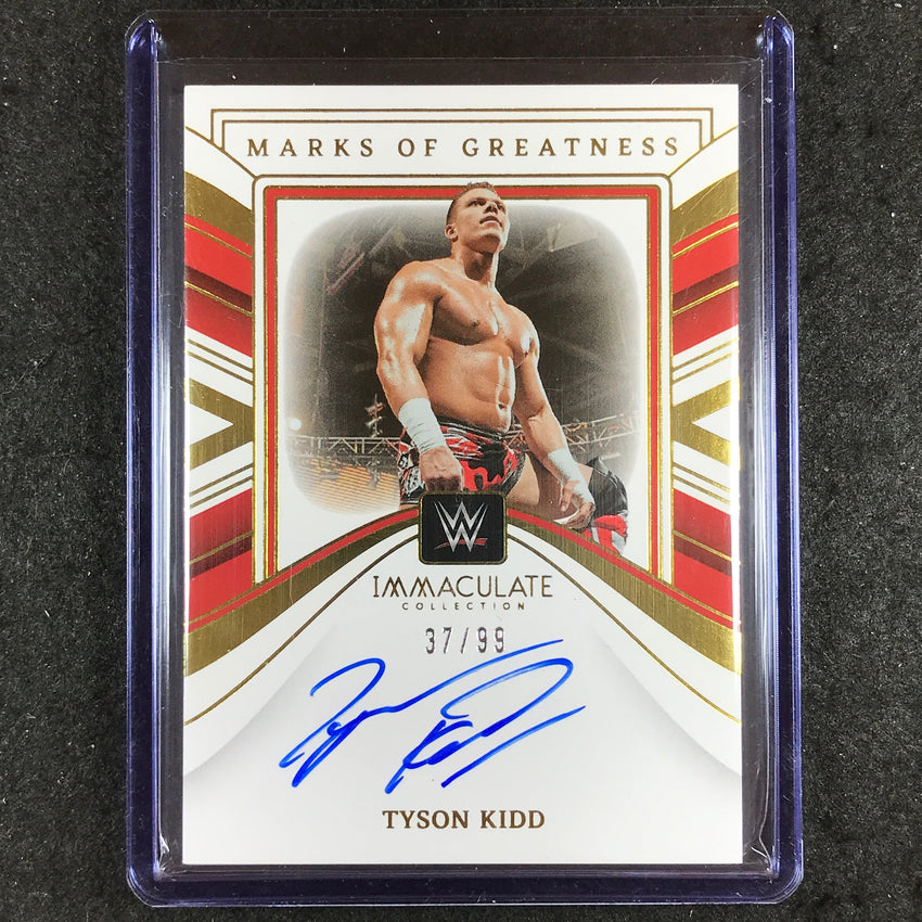 2023 Immaculate WWE TYSON KIDD Marks of Greatness Auto Base 37/99
