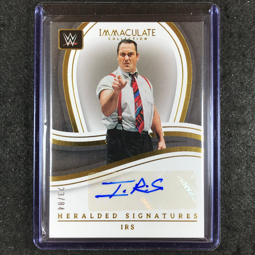 2023 Immaculate WWE IRS Heralded Signatures Auto 23/84