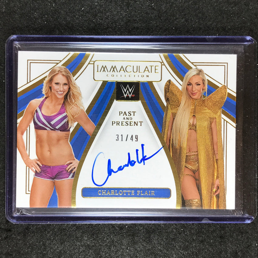 2023 Immaculate WWE CHARLOTTE FLAIR Past and Present Auto 31/49